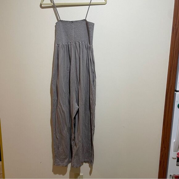 Calder Blake Small Lili Jumpsuit Anthracite Smocked Wide Leg Relaxed Fit Comfy - Picture 11 of 13